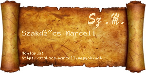 Szakács Marcell névjegykártya